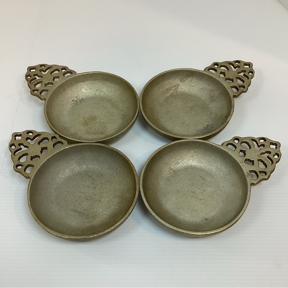 Lot Of 4 Vintage Wilton Columbia RWP# 129 Pewter Porridge With Ornate Handle - Picture 7 of 7